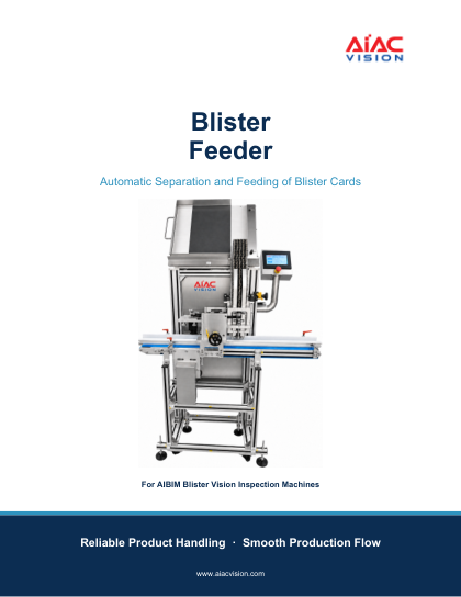 Blister Feeder brochure cover