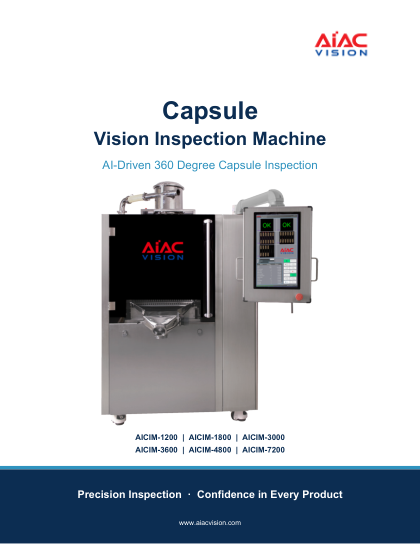 Capsule Vision Inspection Machine brochure cover