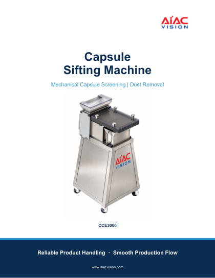 Capsule Sifting Machine brochure cover