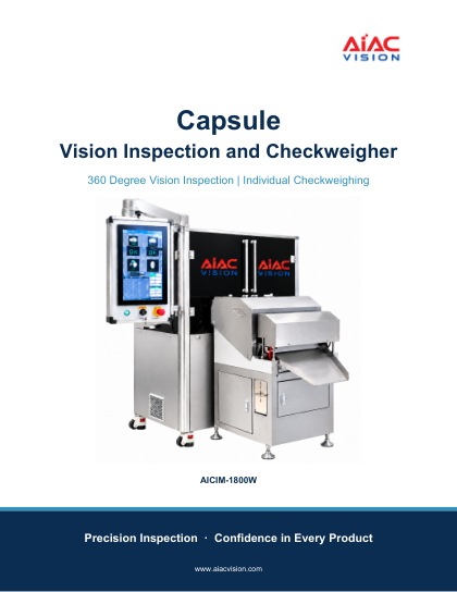 Capsule Vision Inspection and Checkweigher brochure cover