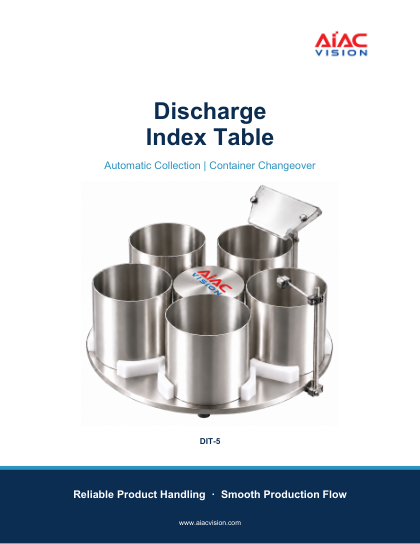 Discharge Index Table brochure cover