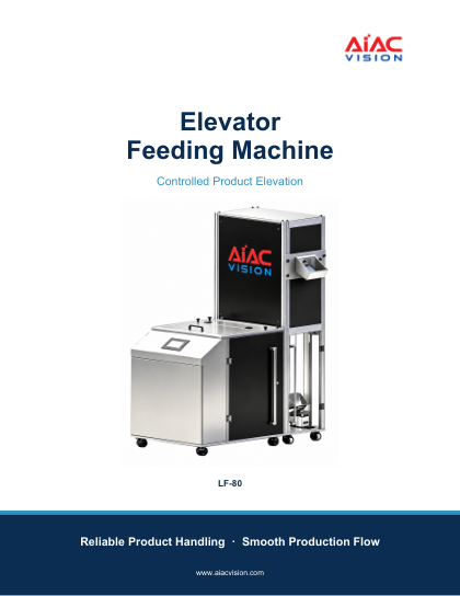 Elevator Feeding Machine brochure cover