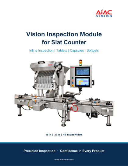 Vision Inspection Module for Slat Counter brochure cover